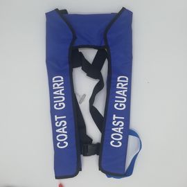 150N marineblauwe Kustwacht Inflatable Life Jacket met 33g-de Cilinder van Co2