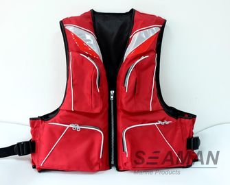 Durable Fashion 4 Pockets 420D Nylon Polyester PVC Foam Adult Fishing Life Jacket 100N